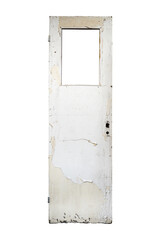 old wooden white door isolated