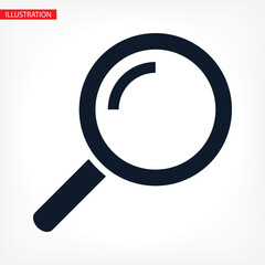 search magnifying glass icon. lorem ipsum Flat Design JPG