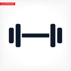 Dumbbell icon vector 10 eps design. lorem ipsum Flat Design JPG