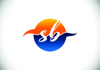 S B Initial Letter Logo Design Vector Template. S B monogram Logo.
