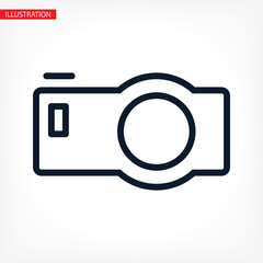 Camera Icon VECTOR 10 EPS. lorem ipsum Flat Design JPG