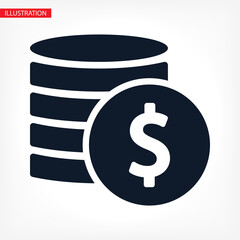 vector icon coin. lorem ipsum Flat Design JPG