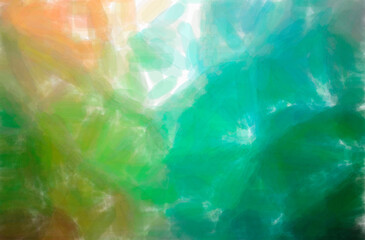 Abstract illustration of green Watercolor background