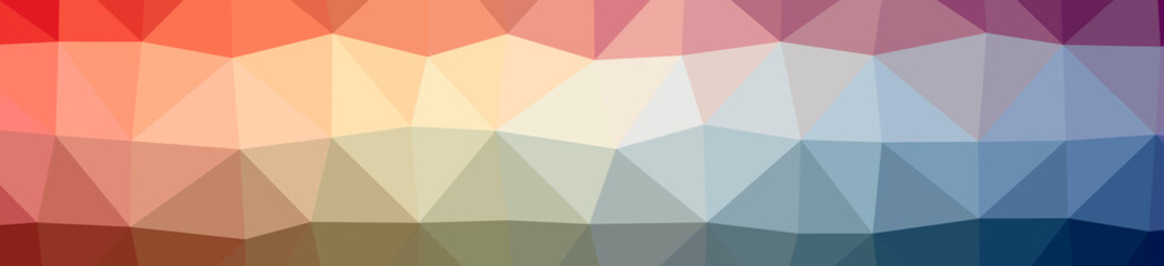 Obraz premium Illustration of abstract Orange, Pink, Red banner low poly background. Beautiful polygon design pattern.