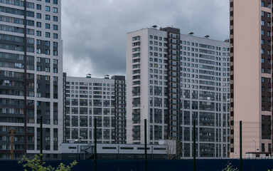 high-rise buildings in a residential area