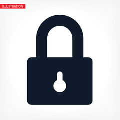 Lock vector icon . lorem ipsum Flat Design JPG