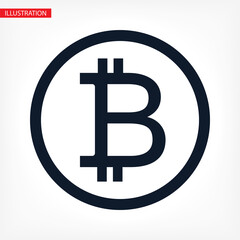 bitcoin icon . vector bitmain . illustration bitcoin . 10 eps bitcoin . simple image bitcoin