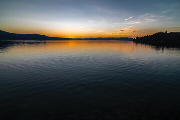 Sunset at the Lake Kochelsee, Bavaria, Germany