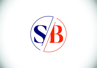 S B Initial Letter Logo Design Vector Template. S B monogram Logo.
