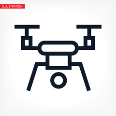 quadrocopter 10 bond icon design vector graphic