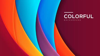 Premium colorful background with overlaping layer	