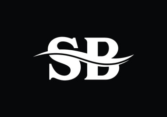 S B Initial Letter Logo Design Vector Template. S B monogram Logo.
