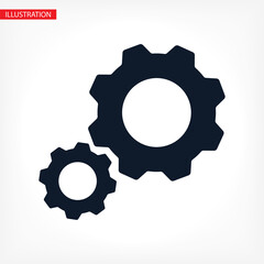 Settings isolated vector icon. Gear symbol. vector icon Gear tool or button for web application or UI. vector icon Trendy flat style