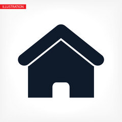 Fototapeta premium Home vector image to be used in web applications, mobile applications and print media. Abstract house logo design template. Colorful sign. Universal vector icon