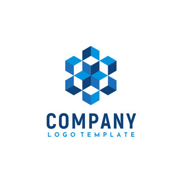 Modern Simple 6 Six Pointed Star Hexagram with Low Poly Geometric logo design