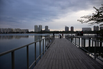 Fototapeta premium pier at sunset