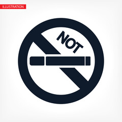 No smoking line vector icon. Stop smoke sign. vector icon Hotel service symbol. vector icon Quality design element. Linear style no smoking icon. Editable stroke