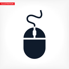 Vector icon Computer mouse, design illustration Computer mouse. Flat Computer mouse. Design Computer mouse