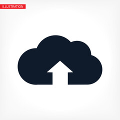 Download vector icon, cloud storage symbol. Modern, simple flat vector illustration of website or mobile application.