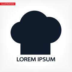 Chef hat line vector icon, outline vector sign, vector icon linear style pictogram isolated on white. vector icon Cuisine symbol, logo illustration.