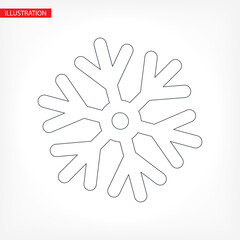 Snowflake vector Icon. Flat logo of snowflake isolated on white background vector Icon. New Year and winter symbol vector Icon. Vector
