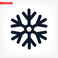 Snowflake vector Icon. Flat logo of snowflake isolated on white background vector Icon. New Year and winter symbol vector Icon. Vector