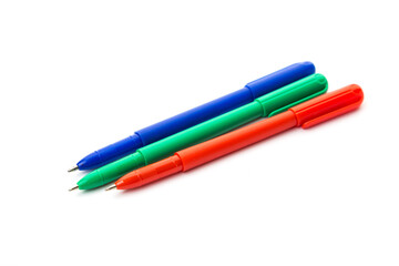 Pencil and pen collection isolated on white