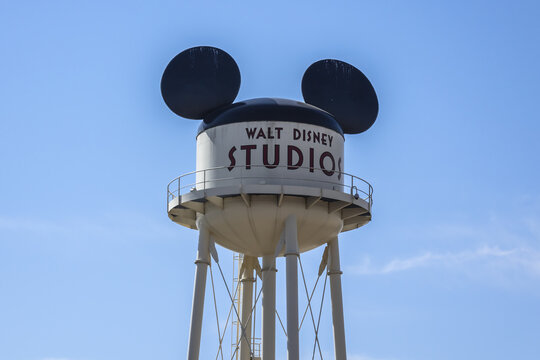 Fragments of Disneyland Paris (Euro Disney Resort) territory. Disneyland Paris - entertainment resort in Marne-la-Vallee: over 45 attractions in 5 themed lands. Marne-la-Vallee, France. March 30, 2019