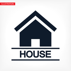 Home vector image to be used in web applications, mobile applications and print media. Abstract house logo design template. Colorful sign. Universal vector icon