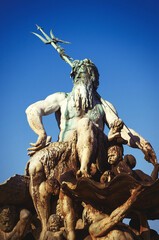 Germany. Berlin. Fountain "Neptune" on Alexanderplatz square in Berlin. February 16, 2018 © sergeyphoto7