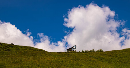 Beautiful alpine view at the famous Zillertaler Hoehenstrasse, Ried, Zillertal, Tyrol, Austria