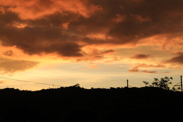 Sunset over the city