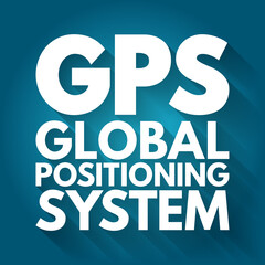 GPS - Global Positioning System acronym, technology concept background