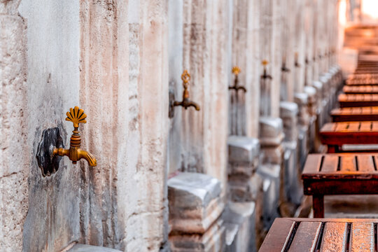 Copper Ornate Ablution Taps