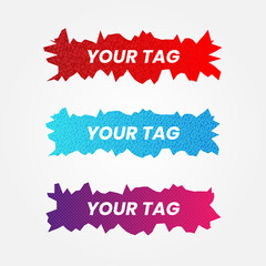 vector illustration of a set of colorful banners