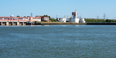 Naklejka premium Danube. Gabčíkovo Dam. Slovakia. Europe. 