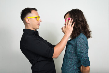 Portrait of couple together and in love