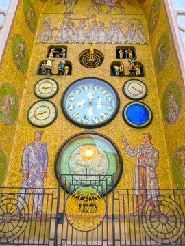 Olomouc, Cszech Republic - January 02, 2018: The Olomouc Astronomical Clock or Olomoucky orloj on the town hall in Olomouc