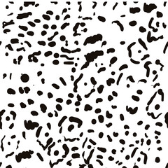 Leopard spotted texture vector illustration. Seamless pattern