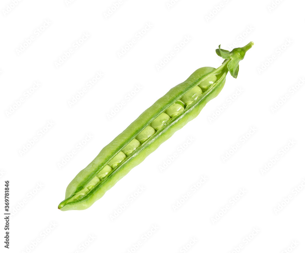 Canvas Prints Fresh green pea pod with beans.