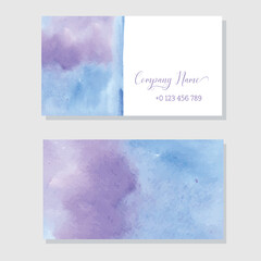 Hand Painted Art Of Watercolor Paint On Watercolor Paper. Abstract Business card , Vector Illustration Background