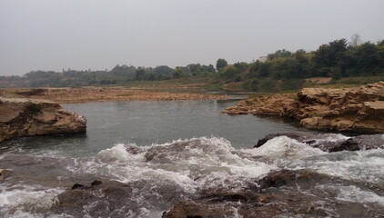 river flowing into the river