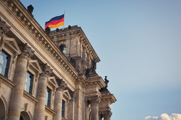 Germany. Berlin. Reichstag building in Berlin. February 16, 2018