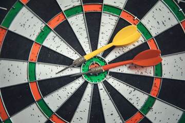 Arrows hitting target