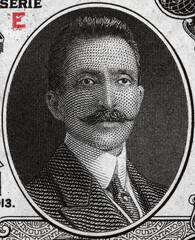 Pino Suarez portrait on Mexico Sonora 50 centavo (1915) banknote, 7th Vice President, Mexican...