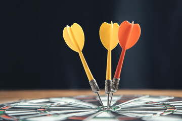 Arrows hitting target