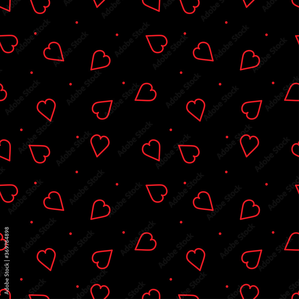 Poster vector seamless pattern. simple repeating texture with hearts.