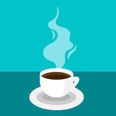 hot coffee cup icon- vector illustration