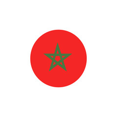 Vector - Morocco Flag Glossy Button