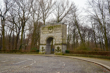 Germany. Berlin. Treptow Park in Berlin. February 17, 2018